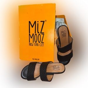 Miz Mooz Leather Woven Heeled Sandals - Genna